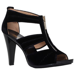 MICHAEL Michael Kors Berkley Zip Front Cone Heeled Sandals Black